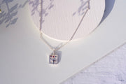 Cross Necklace - IN A PEACE in silver with gemstones